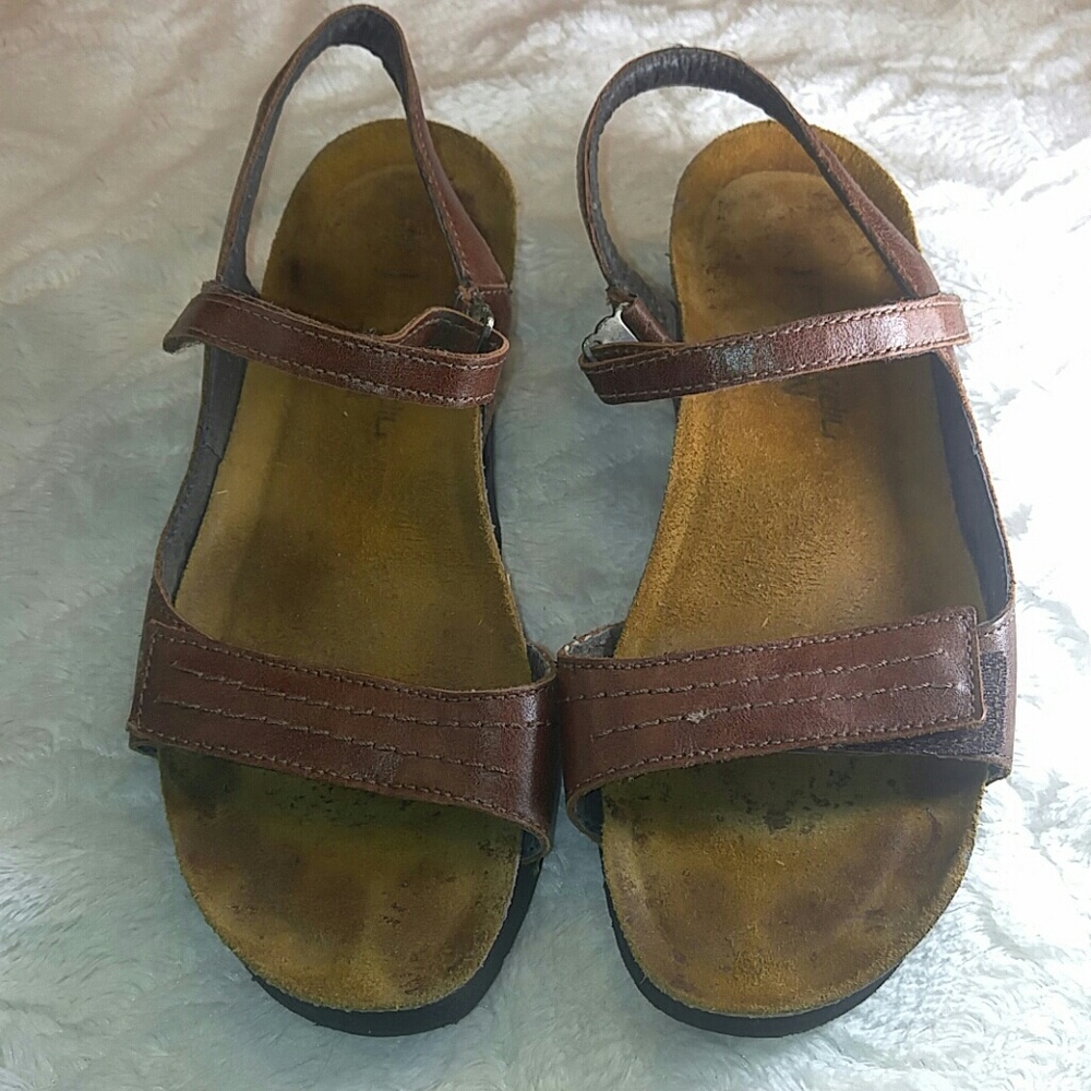 Brown Leather Sandals -Naots